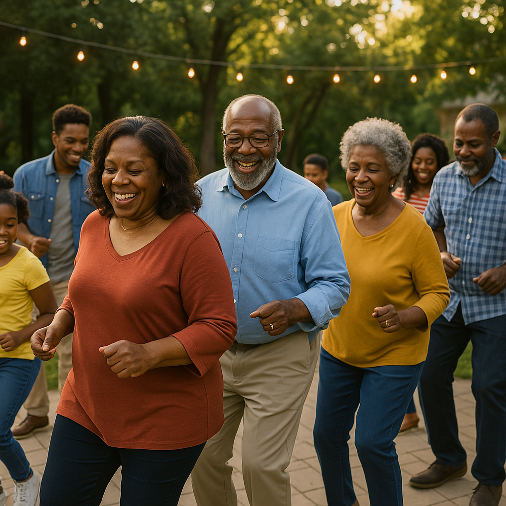 Black family gathering outdoors – celebrating legacy, culture, and joy