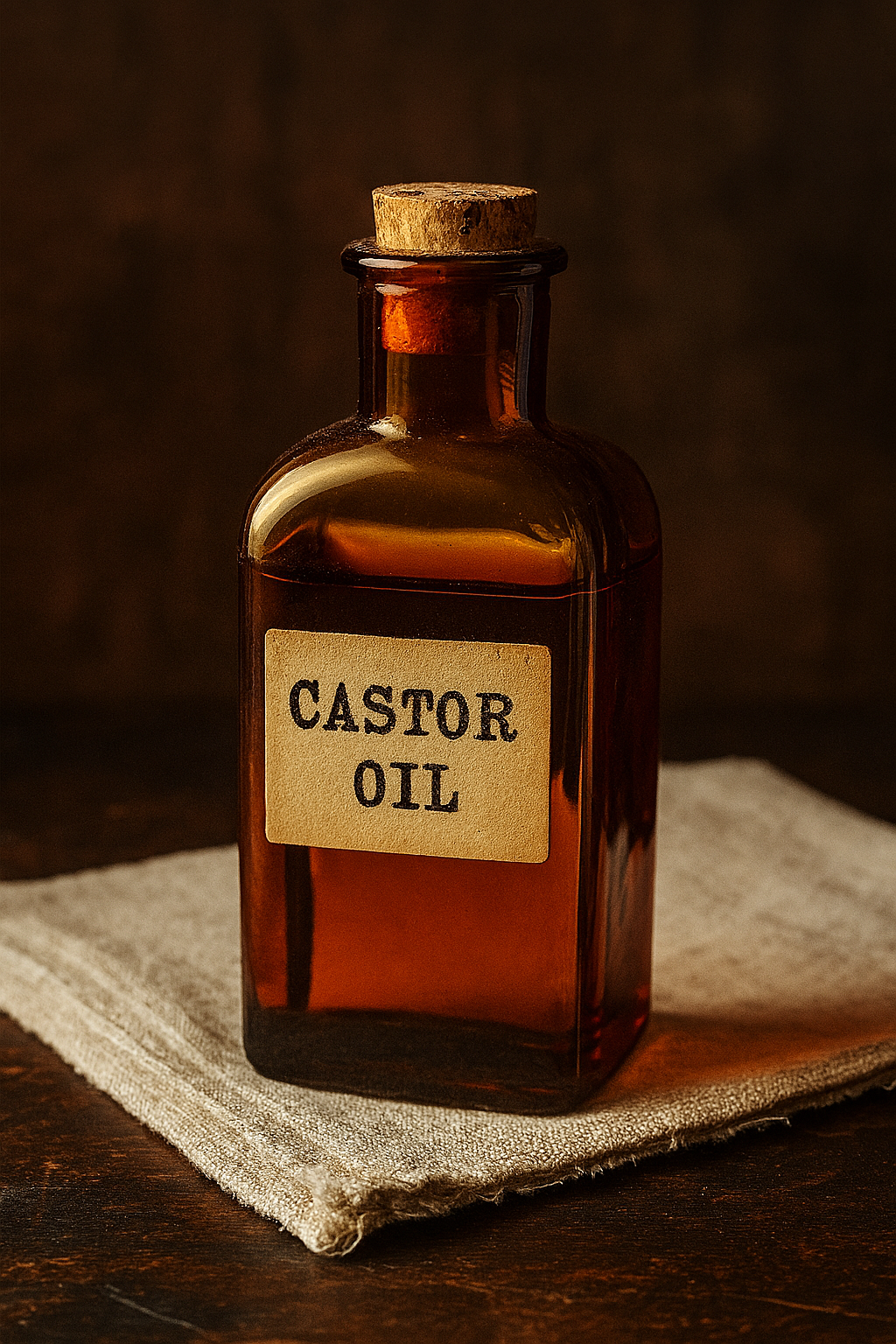 A bottle of castor oil